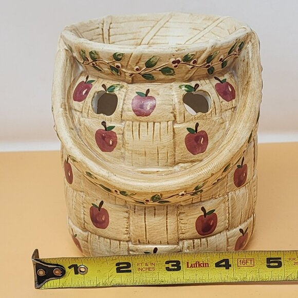 Yankee Candle Ceramic Apple Basket-Style Wax Warmer Stand - Picture 7 of 9